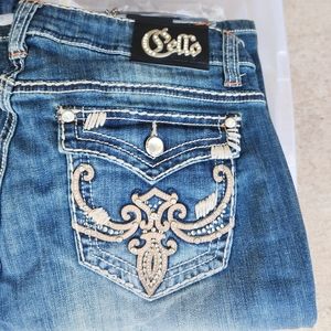 Cello jeans with rhinestones
